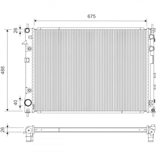 Радіатор охолодження AS08110932 на SUBARU TRIBECA B9 2005-2007