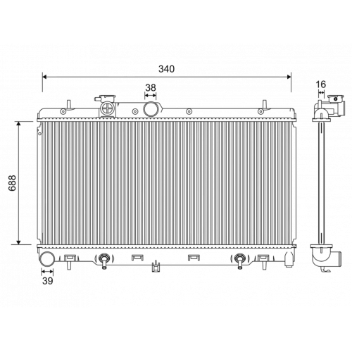 Радиатор охлаждения AS08118179 на SUBARU LEGACY OUTBACK 2004-2009
