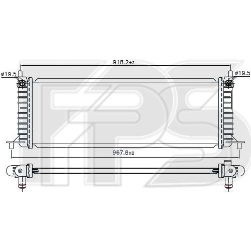 Радіатор охолодження AS08121324 на TESLA MODEL S 2012-2016