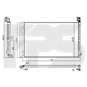 Кондесатор кондиціонера AS08110407 на TESLA MODEL X 2015-