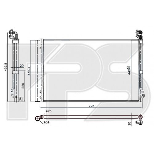 Кондесатор кондиціонера AS08110407 на TESLA MODEL X 2015-