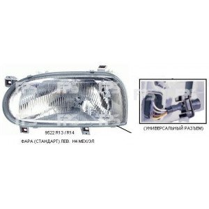 Фара передняя AS08113447 на VOLKSWAGEN GOLF III 1991-1997