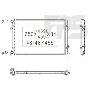Радіатор охолодження AS07357211 на VOLKSWAGEN JETTA VI 2014-2018