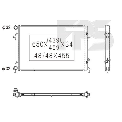 Радіатор охолодження AS07357211 на VOLKSWAGEN JETTA VI SDN 2010-2014