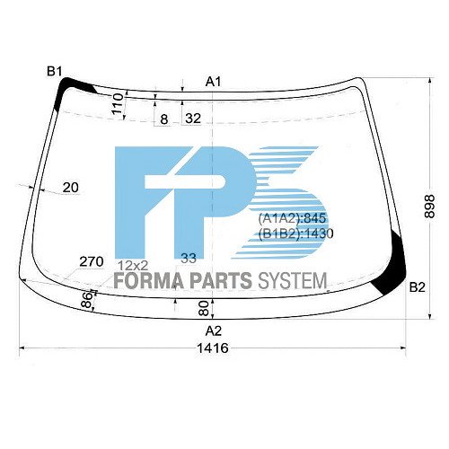 Стекло лобовое AS00138594 на AUDI 80/90 1991-1994