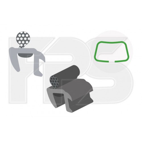 Молдинг стекла резиновый AS00138597 на AUDI 80/90 1986-1991