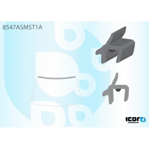 Молдинг скла гумовий AS00138602 на AUDI A4 (B5) 1995-2001