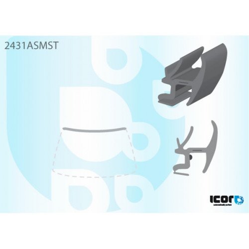 Молдинг скла гумовий AS00138611 на BMW 3 (E36) 1990-1999