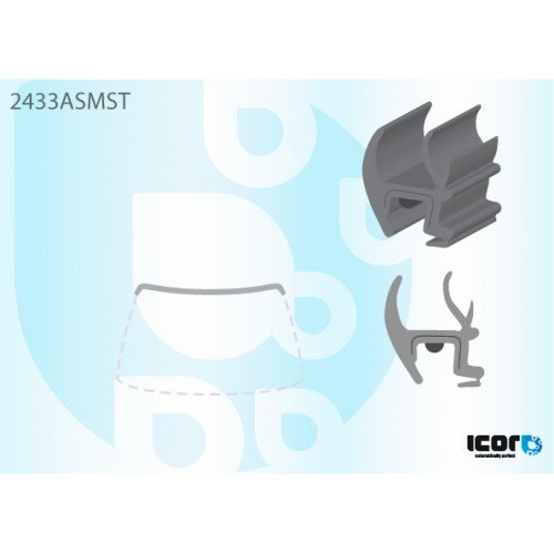 Молдинг скла гумовий AS00138633 на BMW 7 (E38) 1994-2002