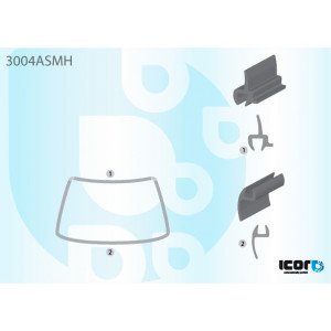 Молдинг скла гумовий AS00138659 на DAEWOO NUBIRA (J150) 1999-2004