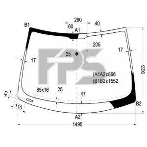 Стекло лобовое AS00138684 на AUDI Q5 2008-2012