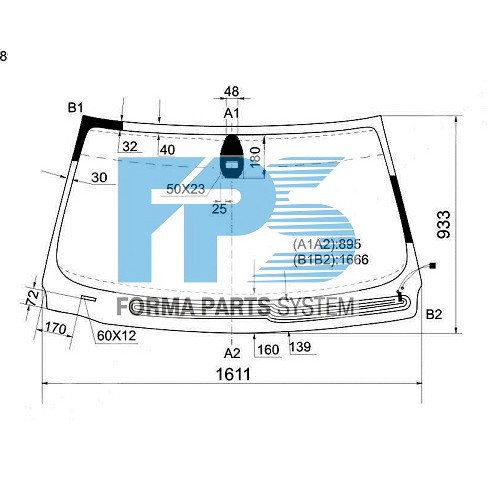 Скло лобове з підігрівом AS07357836 на BMW 7 (E65/E66) 2001-2008