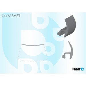 Молдинг скла гумовий AS00138783 на BMW 7 (E65/E66) 2001-2008