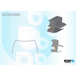 Молдинг стекла резиновый AS00138996 на CHEVROLET CRUZE 2012-2015