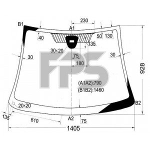 Лобове скло AS00139050 на CITROEN C3 2002-2009