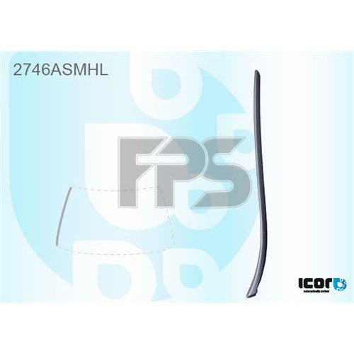 Молдинг стекла резиновый AS00135545 на CITROEN C4 2010-2017