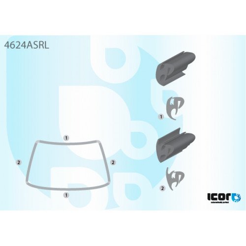 Молдинг стекла резиновый AS00139143 на DAF 95/95XF/XF95 1987-2006