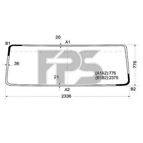 Лобове скло AS07358054 на DAF XF105/106 2005-