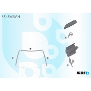 Молдинг скла гумовий AS00139151 на FORD ESCORT / ORION 1990-1995