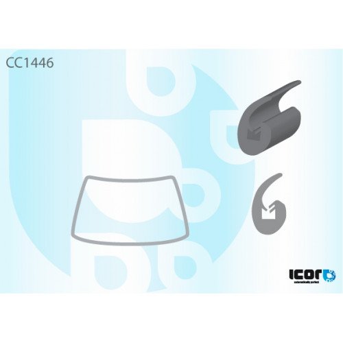 Молдинг скла гумовий AS00139172 на FORD SIERRA 1987-1993