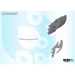 Молдинг скла гумовий AS07358088 на FIAT DOBLO 2005-2009