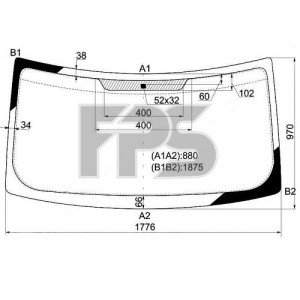 Стекло лобовое AS00139234 на FORD TRANSIT 2006-2013