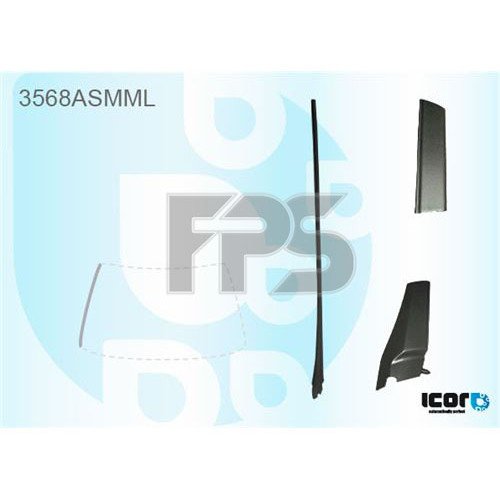 Молдинг стекла резиновый AS00135549 на FORD S-MAX 2006-2014