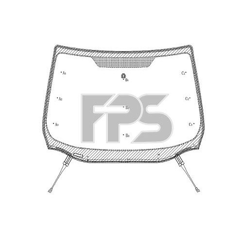 Скло лобове з підігрівом AS00139327 на FORD EDGE 2015-2018