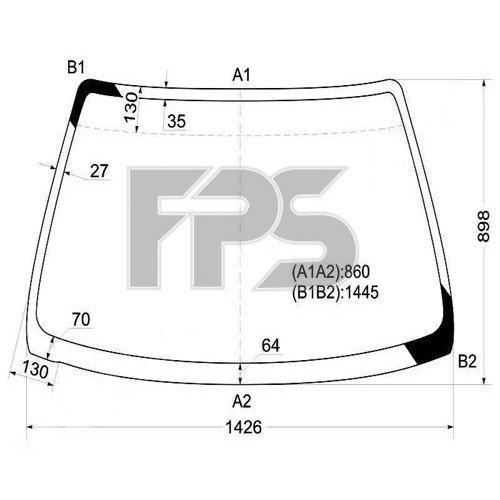 Лобове скло AS07358271 на HONDA CIVIC 6 JAP 1996-1999