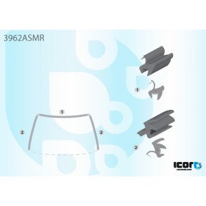 Молдинг скла гумовий AS00139388 на HONDA CRV 1997-2001