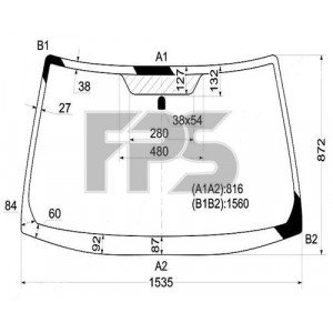 Лобове скло AS00139392 на HONDA CRV 2002-2006