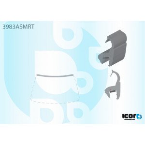 Молдинг скла гумовий AS00139397 на HONDA CRV 2002-2006