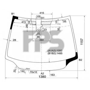 Стекло лобовое AS00139408 на HONDA CIVIC 8 2006-2011