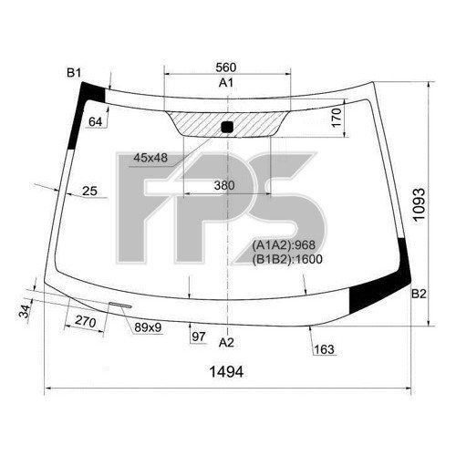 Лобове скло AS00139411 на HONDA CRV 2010-2012