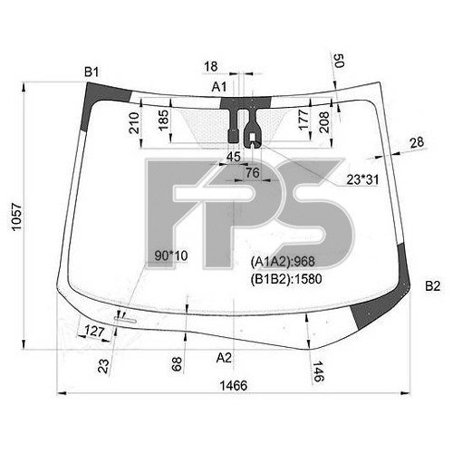 Лобове скло AS00139449 на HONDA CRV 2015-2017