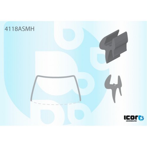 Молдинг стекла резиновый AS00139511 на HYUNDAI ACCENT II 1999-2003