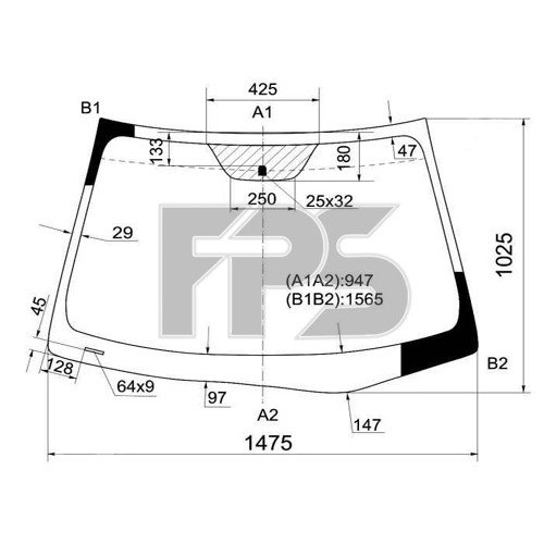 Стекло лобовое AS00139517 на HYUNDAI ELANTRA (HD) 2006-2010