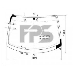 Лобове скло AS00139526 на HYUNDAI H-1 / H200 1997-2005