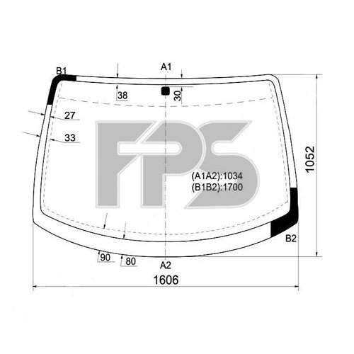 Лобове скло AS00139526 на HYUNDAI H-1 / H200 1997-2005