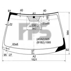 Стекло лобовое AS07358349 на HYUNDAI SONATA (NF) 2005-2007