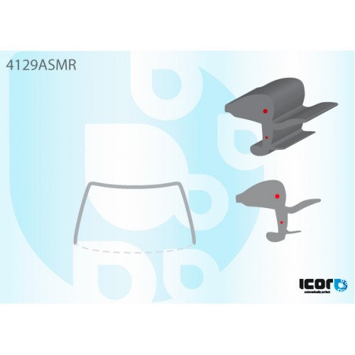 Молдинг стекла резиновый AS00139553 на HYUNDAI TUCSON (JM) 2004-2013