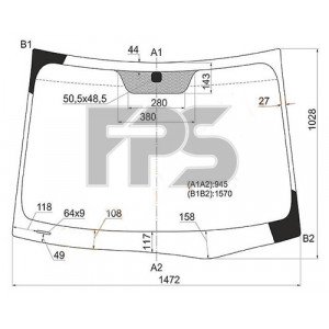 Лобове скло AS00139557 на HYUNDAI i30 2007-2012