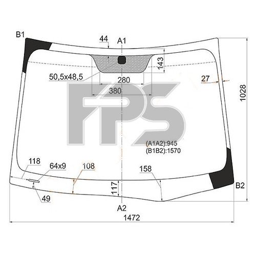 Лобове скло AS00139557 на HYUNDAI i30 2007-2012