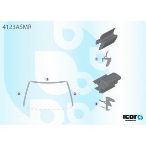 Молдинг скла гумовий AS00139565 на HYUNDAI SANTA FE I 2001-2006