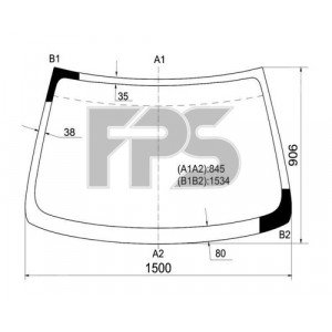 Стекло лобовое AS00139596 на KIA CLARUS I 1996-2001