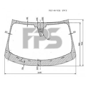 Лобове скло AS00139652 на INFINITI FX35/37/50 2008-2013