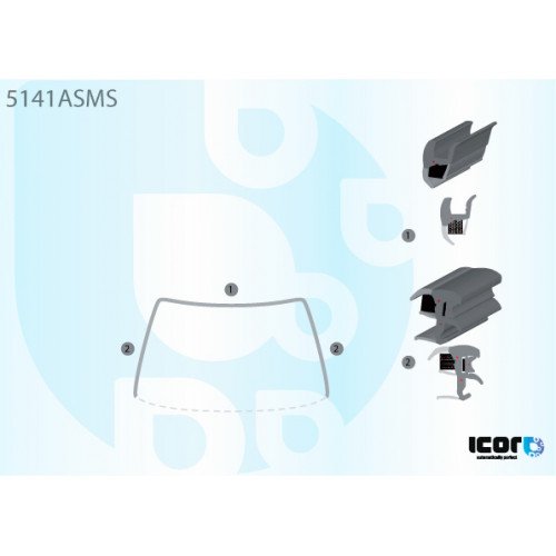 Молдинг стекла резиновый AS00139691 на MAZDA 626 (GE) SDN/HB 1992-1997