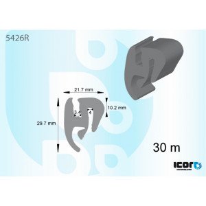 Молдинг скла гумовий AS00135560 на MERCEDES SPRINTER 2000-2006