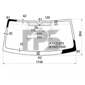 Стекло лобовое AS08116415 на RENAULT MASTER 1998-2003