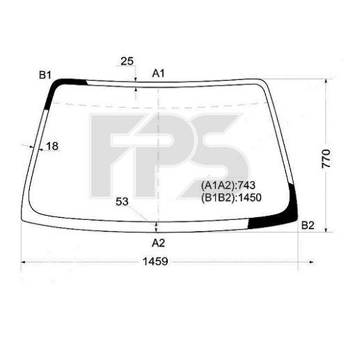 Стекло лобовое AS00139747 на MITSUBISHI GALANT (E30/39) 1988-1993